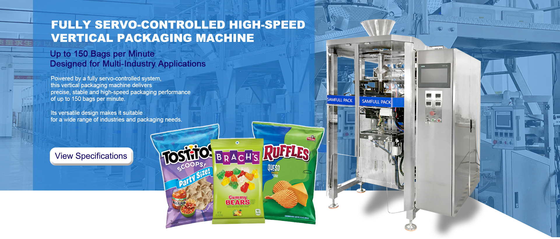 Fully Servo-Controlled High-Speed Vertical Packaging Machine