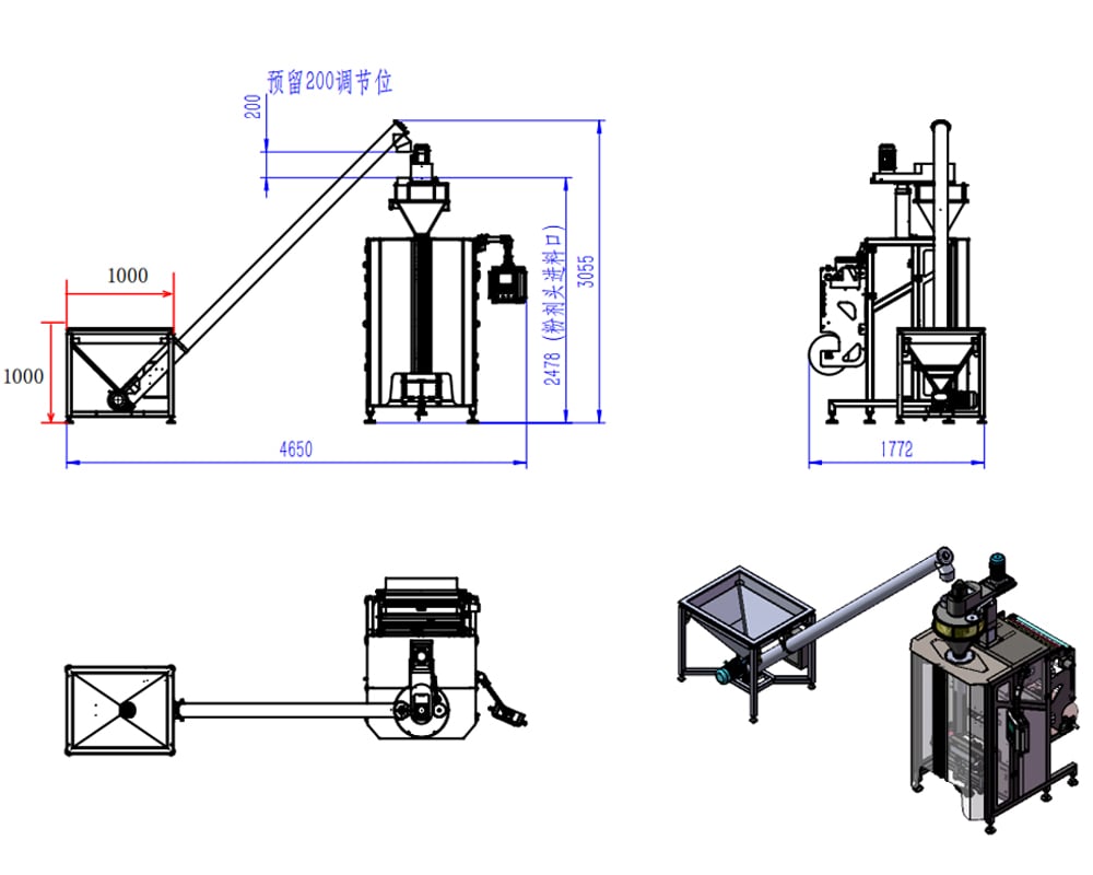 Auger Filler VFFS Machine For Powder Products