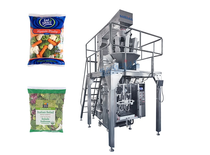 Automatic Vegetable Vertical Form Fill Seal Machine With Weighing Sacale