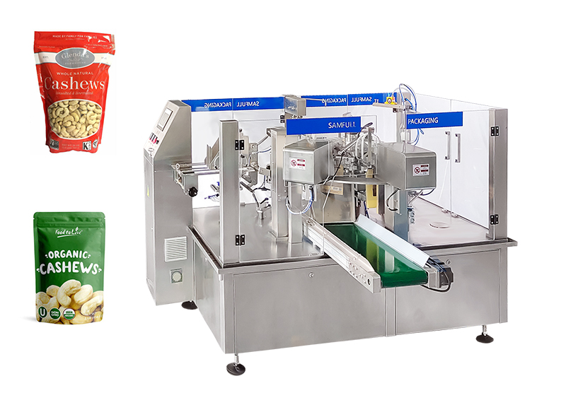 Cashew Nuts Doybag Filling And Sealing Machine