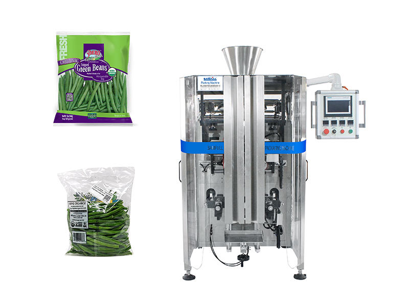 Samfull automatic whole ( cut sliced ) green bean vffs form fill seal weighing packing machine