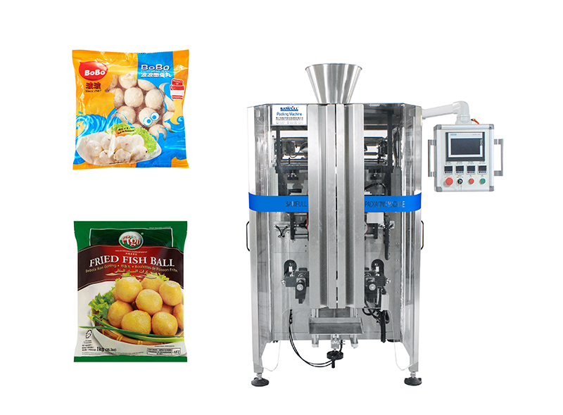 Samfull fully automatic frozen meatballs fish meat balls multihead weigher vffs vertical packaging machine