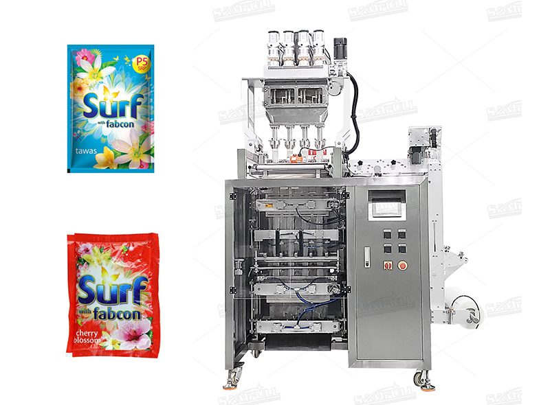 Detergent Powder Four Sides Sealing Sachet Multilane Packing Machine