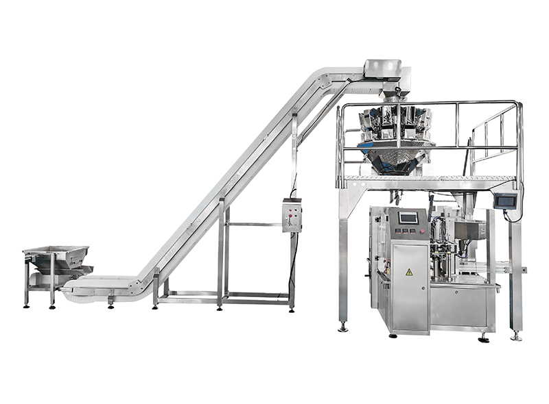 Multihead Weigher With Premade Pouch Doypack Filling Sealing Machine