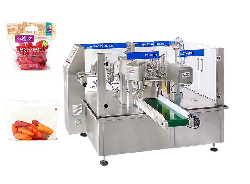 Vegetable Premade Pouch Filling Sealing Machine