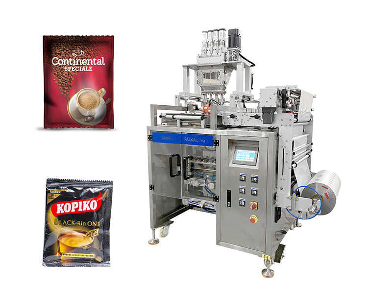 Ground Coffee Sides Sealing Sachet Multilane Packaging Machine