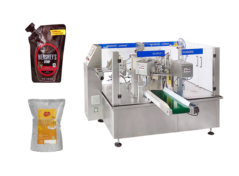 Premade Stand Up Pouch Doypack Machine For Syrup
