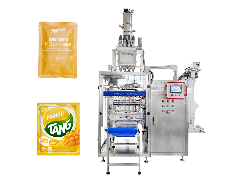 High Production Powder Sides Sealing Sachet Multilane Packing Machine