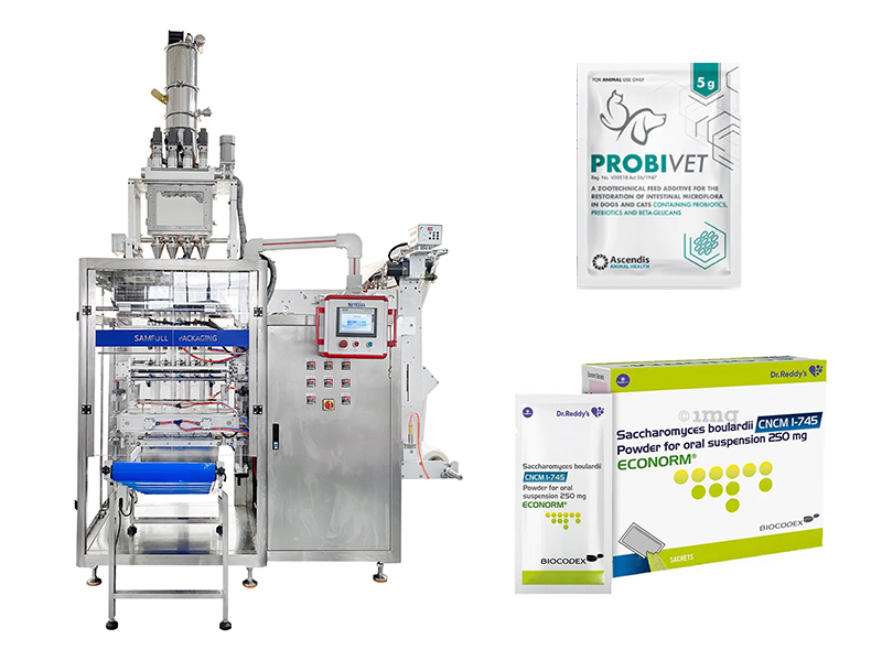 Multi-lane probiotics & prebiotics powder sachet and stick packing machine