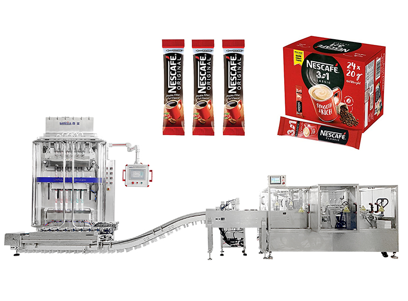 Coffee Stick Counting and Carton Packing Line