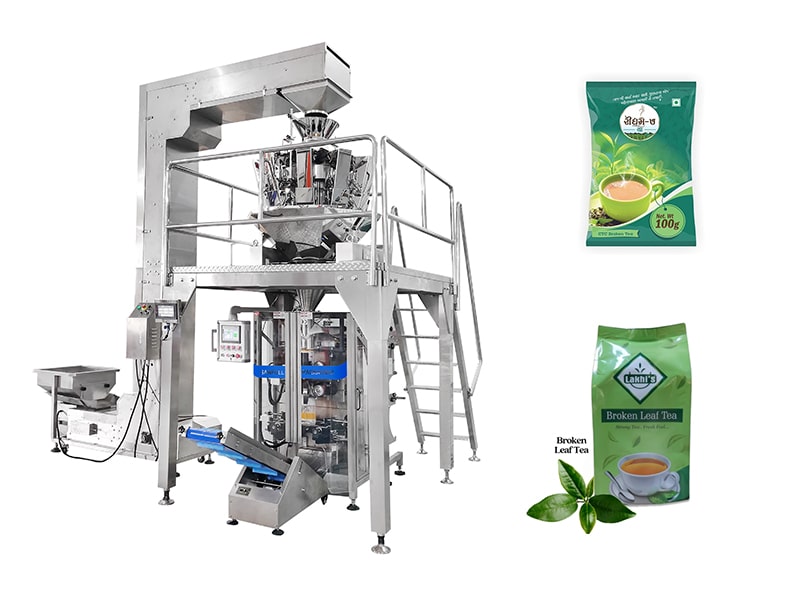 Tea Leaf Granule 50g to 3kg Intermittent VFFS Form Fill Seal Packing Machine