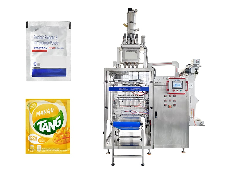 High Output Pharmaceutical Multilane Sachet Filling Machine
