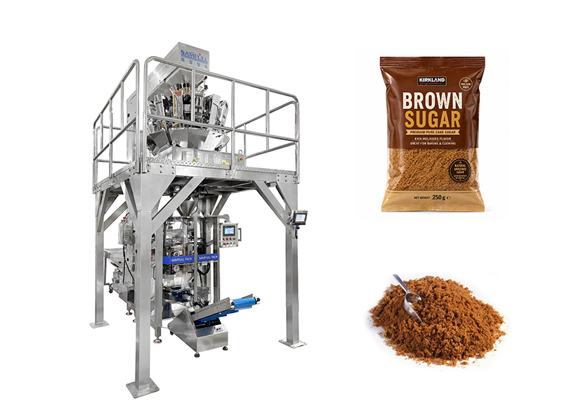 High-Moisture Brown Sugar Packing Machine with 14-Head Screw Feeding Multihead Weigher