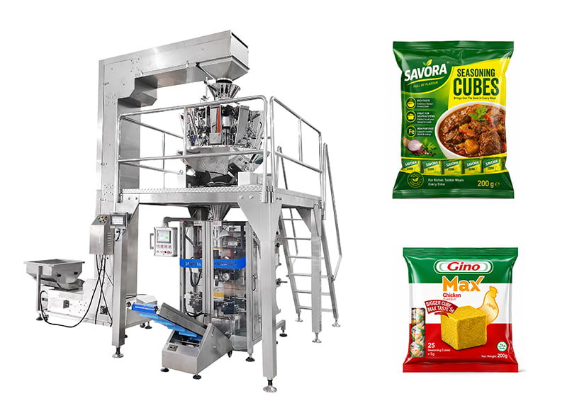 Seasoning Cube Packing Machine Case – 2.0T VFFS Packaging Solution for Bouillon Cubes