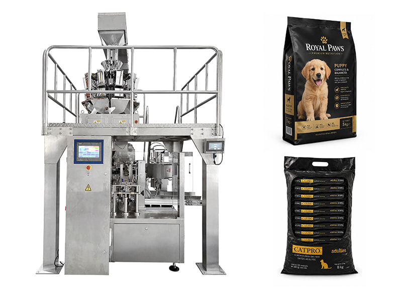 Argentina Customer Case: Pet Food Premade Pouch to PE Gusset Bag Secondary Packaging Line